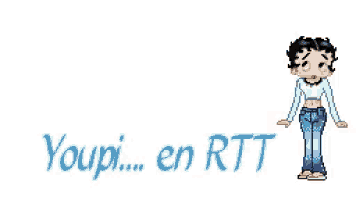 betty boop says youpi en rtt in blue letters