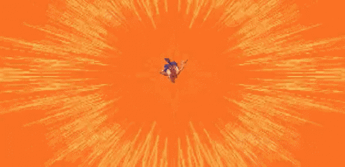 a pixel art illustration of a girl in a school uniform flying through the air .