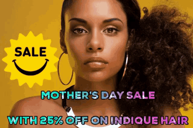 an advertisement for mother 's day sale with 25 % off
