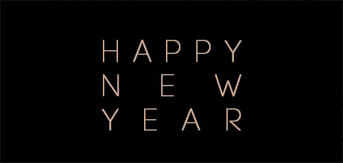 a fireworks display with the words happy new year written on it