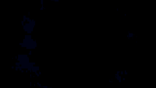 a dark room with a lot of blue lights on