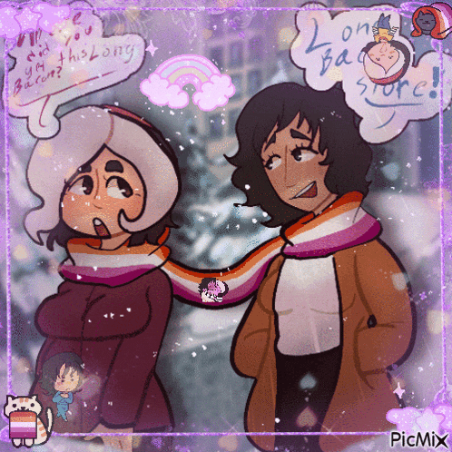 a drawing of two people with a speech bubble that says " did you say this long before ? "