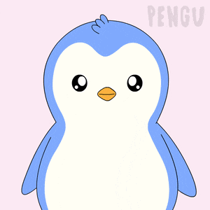 a penguin is holding a sign with scissors cutting a percent
