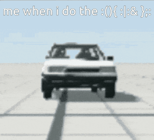 a blurred image of a horse pulling a car with the words me when i do the