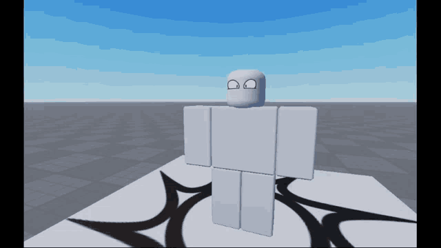 a 3d model of a roblox character with a smiley face on his face