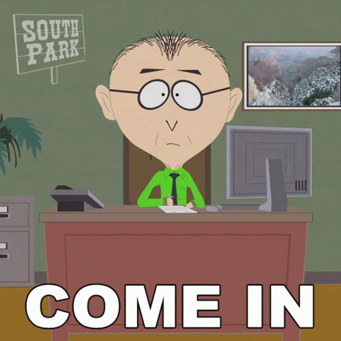 Come In Mr Mackey GIF - Come In Mr Mackey South Park GIFs