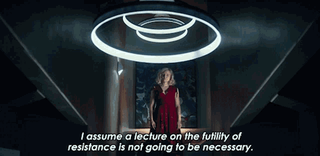 I Assume A Lecture On The Futility Of Resistance Is Not Going To Be Necessary Dr Agnes Jurati GIF - I Assume A Lecture On The Futility Of Resistance Is Not Going To Be Necessary Dr Agnes Jurati Alison Pill GIFs