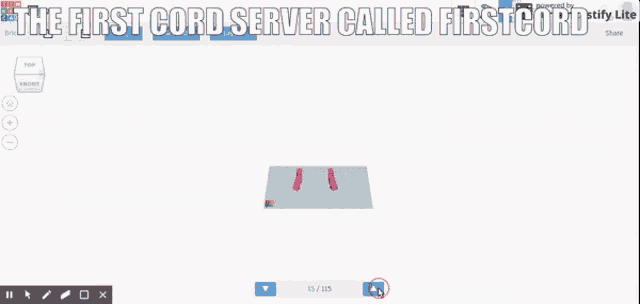 the first cord server called firstcord is displayed on a screen