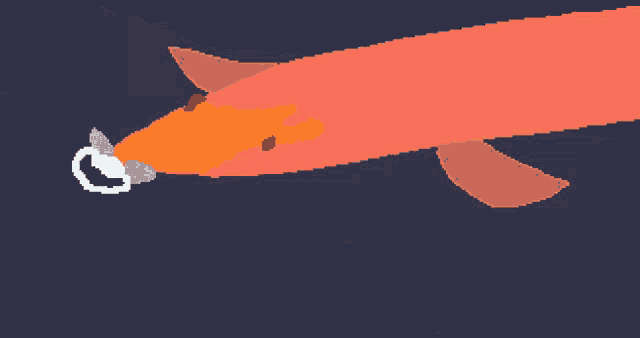 a pixel art drawing of a fish with the word aizerce below it