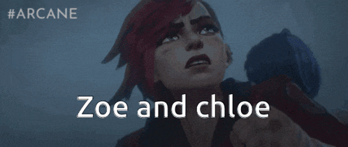 a cartoon of a man and a woman with the words zoe and chloe below them
