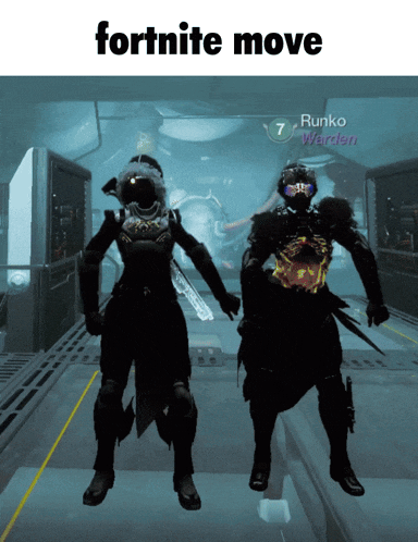 a screenshot of a video game with the words fortnite move on top