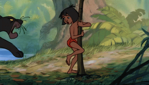 Mowgli Bagheera GIF - Mowgli Bagheera Jungle Book GIFs