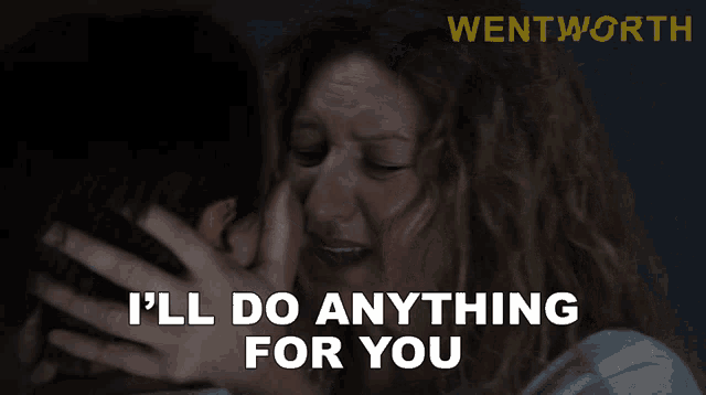 a poster for the movie wentworth with a woman kissing a man