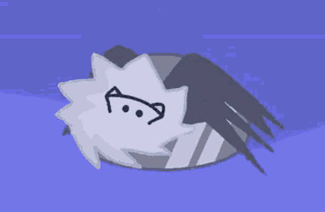 a drawing of a spider with a cat face on its head