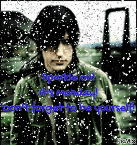 a picture of a boy with the words sparkle on it 's monday