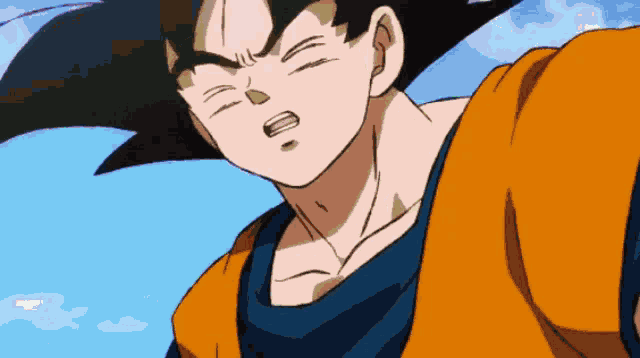a close up of a cartoon character 's face with his eyes closed