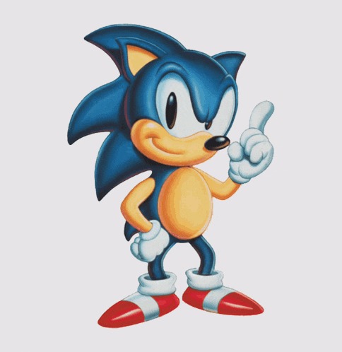 a painting of sonic the hedgehog with a funny face