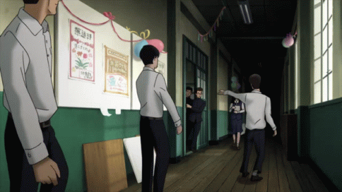 Kids On The Slope Running Down Hallway GIF - Kids On The Slope Running Down Hallway Rotoscoping GIFs