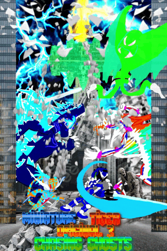 a poster for a video game called chasers of the lost ghosts