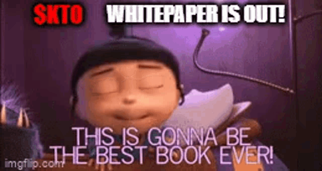 a cartoon character says that whitepaper is out and that this is gonna be the best book ever .