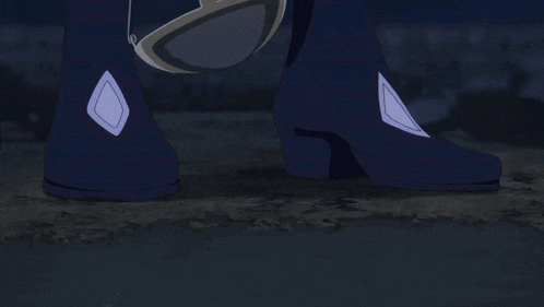 a girl with horns is holding a sword with panel anime dude written on the bottom