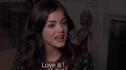 Pll GIF - Aria Montgomery Lucy Hale Love It GIFs