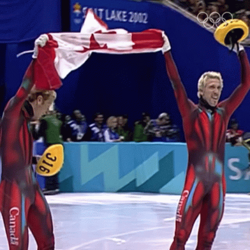 Victorious Speed Skating GIF - Victorious Speed Skating Marc Gagnon GIFs