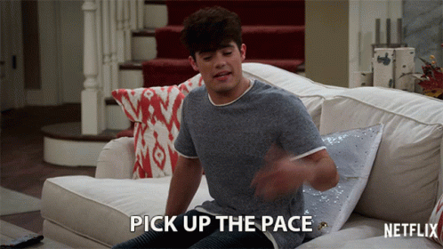 Pick Up The Pace Emery Kelly GIF - Pick Up The Pace Emery Kelly Lucas Mendoza GIFs