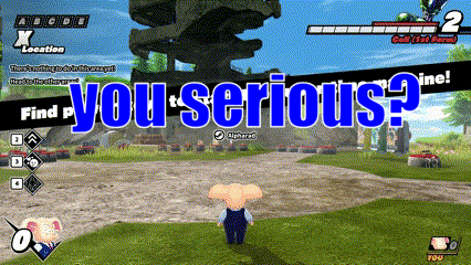 a screenshot of a video game with the words " you serious " on it