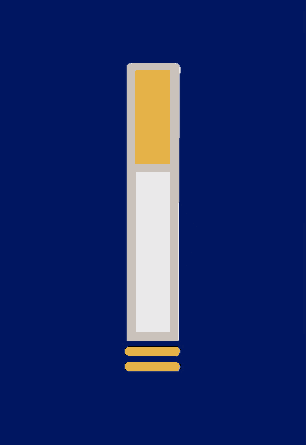 a blue background with a yellow cigarette and the words crushing it