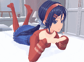 a pixel art drawing of a girl laying on a bed