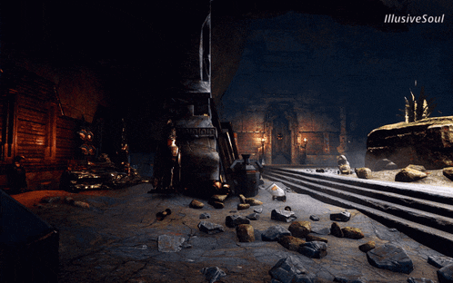 a video game called illusive soul is being displayed