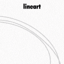a black and white drawing of a line with the word lineart above it .