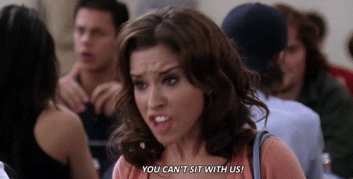 You Can'T Sit With Us GIF - Youcantsitwithus Meangirls Haha GIFs