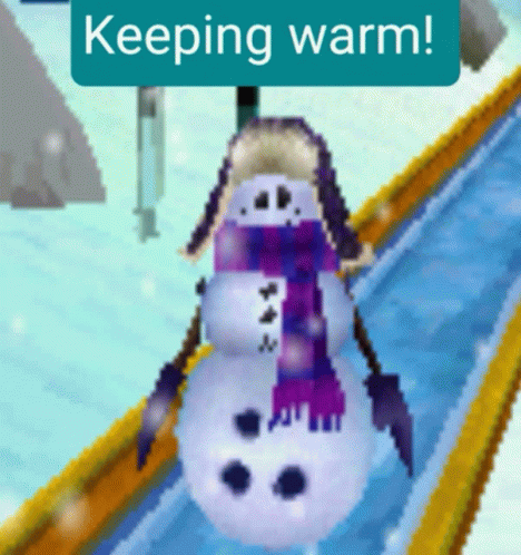 Polar Bowler Snow Man GIF - Polar Bowler Snow Man Keeping Warm GIFs