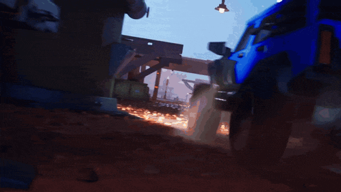 a blue jeep with a license plate that says ' sd ' on it