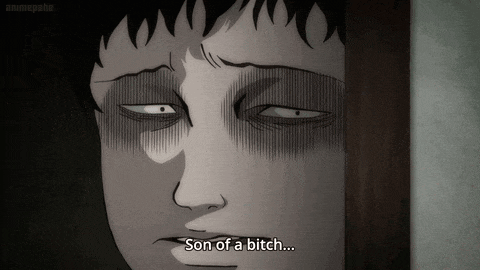 a cartoon character says son of a bitch in the corner