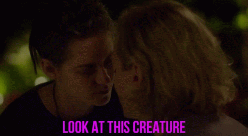 Look At The Creature Kissing GIF - Look At The Creature Kissing Pecking GIFs