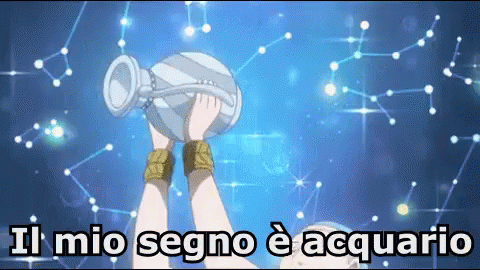 Acquario Segno Zodiacale Acqua Oroscopo Astrologia Costellazione Anime GIF - Aquarius Sign Zodiac GIFs