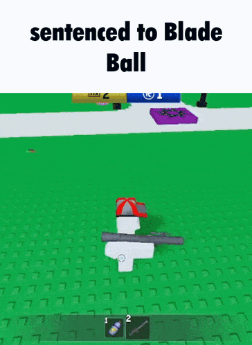 a screenshot of a video game with the words sentenced to blade ball at the top