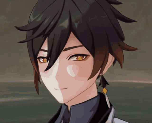 a close up of a cartoon character 's face with a smile