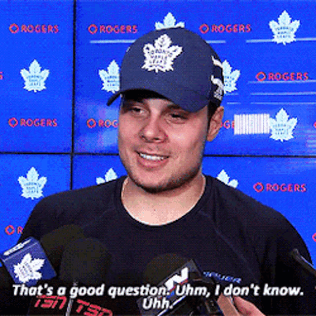 Toronto Maple Leafs Auston Matthews GIF - Toronto Maple Leafs Auston Matthews Thats A Good Question GIFs