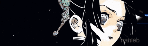 a black and white drawing of a girl with a butterfly earring and the word nanieb on the bottom