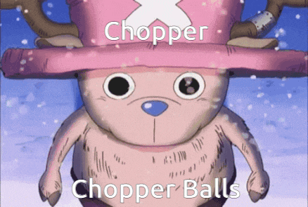 a stuffed animal wearing a pink hat with the word chopper written on it