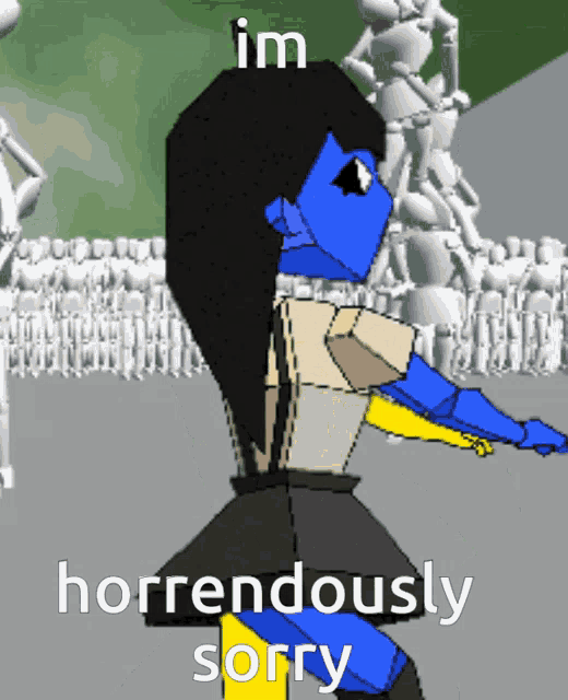a cartoon character says i 'm horrendously sorry