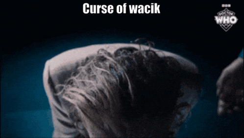 a picture of a man with the words curse of wacik on the top