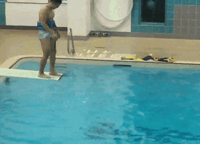 Diving Board Pool GIF - Diving Board Pool Flop GIFs
