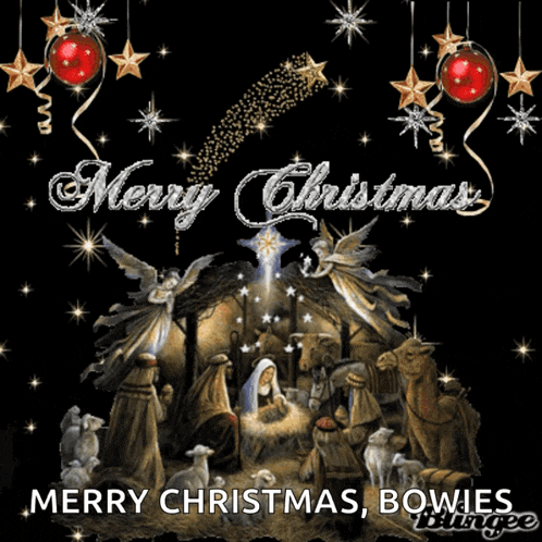 a picture of a nativity scene with the words merry christmas below it