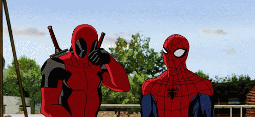 Deadpool Spiderman GIF - Deadpool Spiderman Fighting GIFs