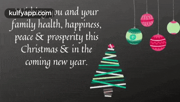 a chalkboard with christmas decorations and a christmas wish